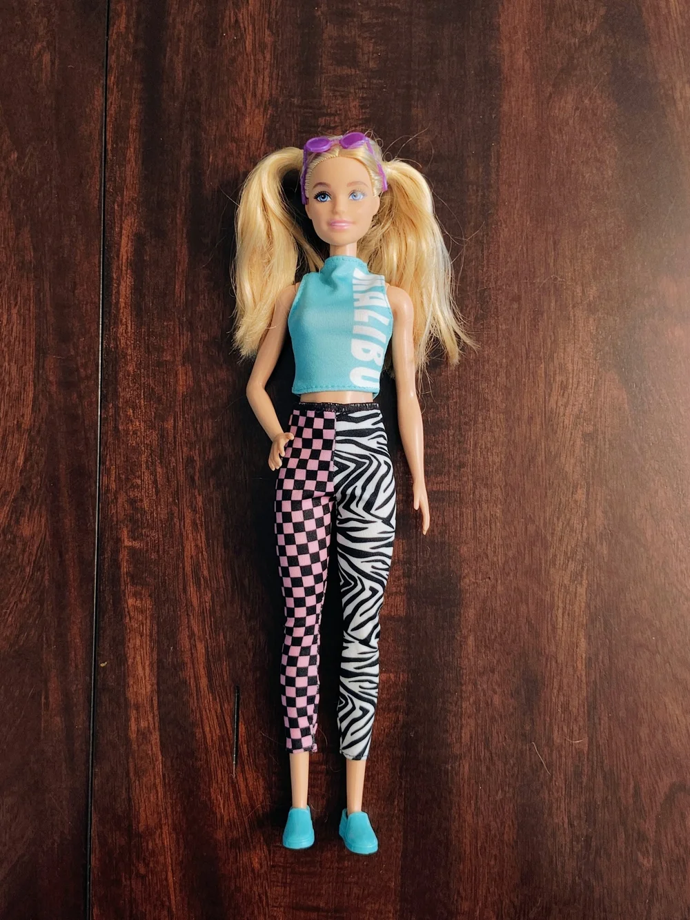 Barbie Pink Checker & Black-White Zebra Skinny Pants